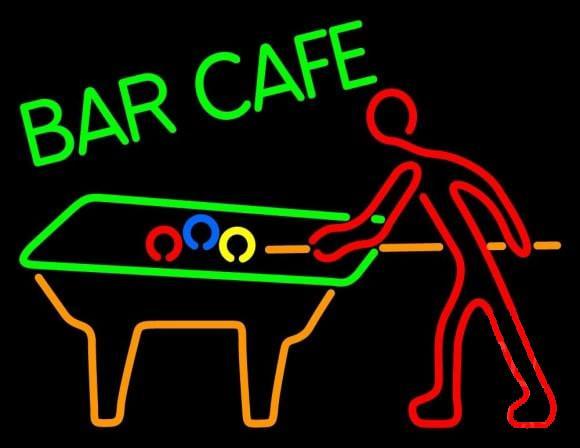Custom Bar Cafe With Pool Neon Sign Real Neon Light