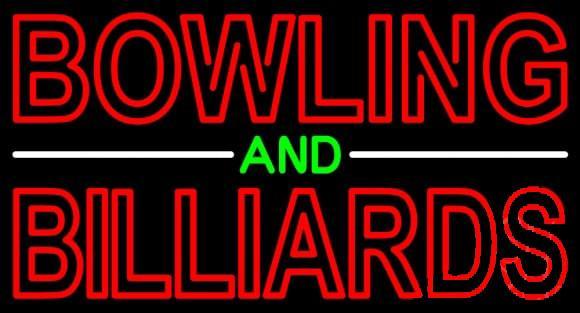 Custom Bowling And Billiards Neon Sign Real Neon Light