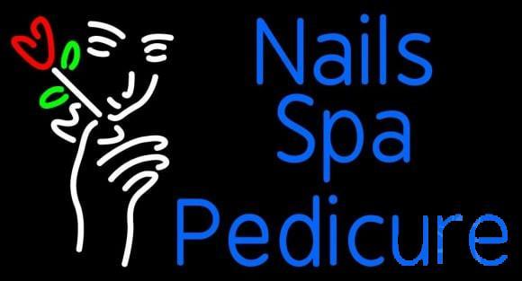 Custom Nails Spa Pedicure Neon Sign Real Neon Light