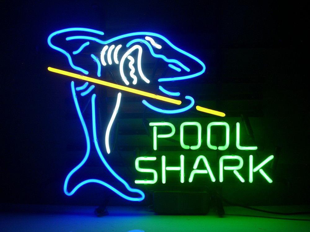 Custom Pool Shark Billiards Pool Neon Sign