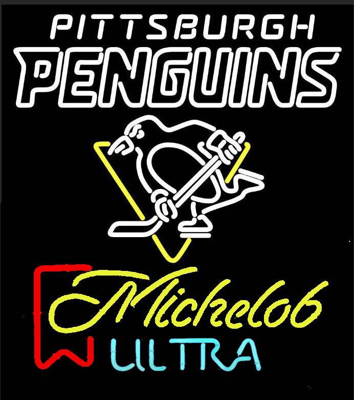 Custom Michelob Ultra Beer Pittsburgh Penguins Neon Sign NHL Teams Neon Light