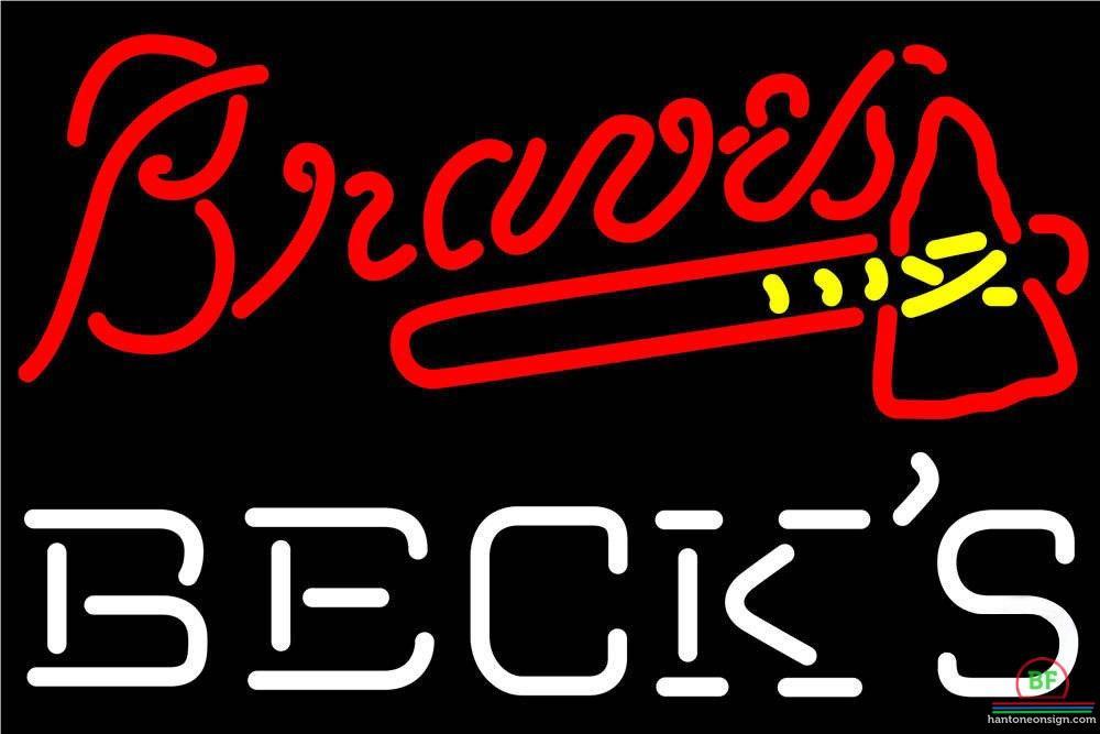 Custom Becks Atlanta Braves Neon Sign MLB Teams Neon Light