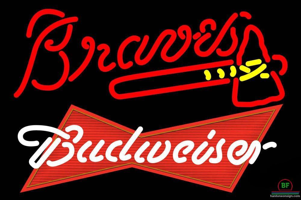 Custom Budweiser Atlanta Braves Neon Sign MLB Teams Neon Light