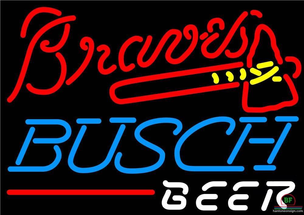 Custom Busch Beer Atlanta Braves Neon Sign MLB Teams Neon Light