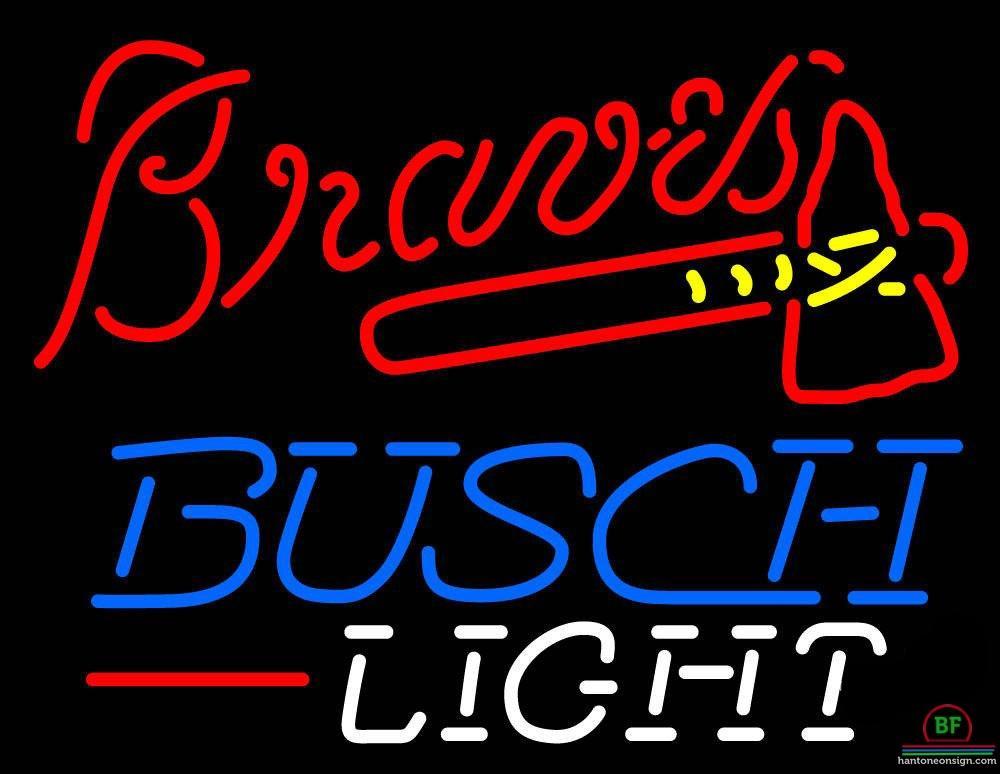 Custom Busch Light Atlanta Braves Neon Sign MLB Teams Neon Light