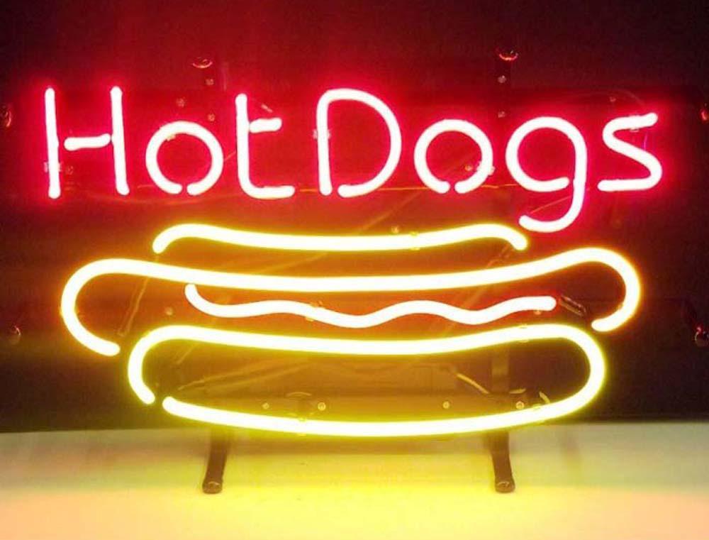 Custom Hot Dogs Neon Sign