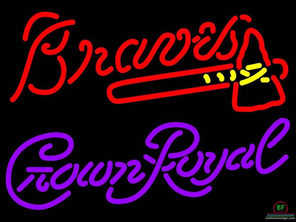 Custom Crown Royal Atlanta Braves Neon Sign MLB Teams Neon Light