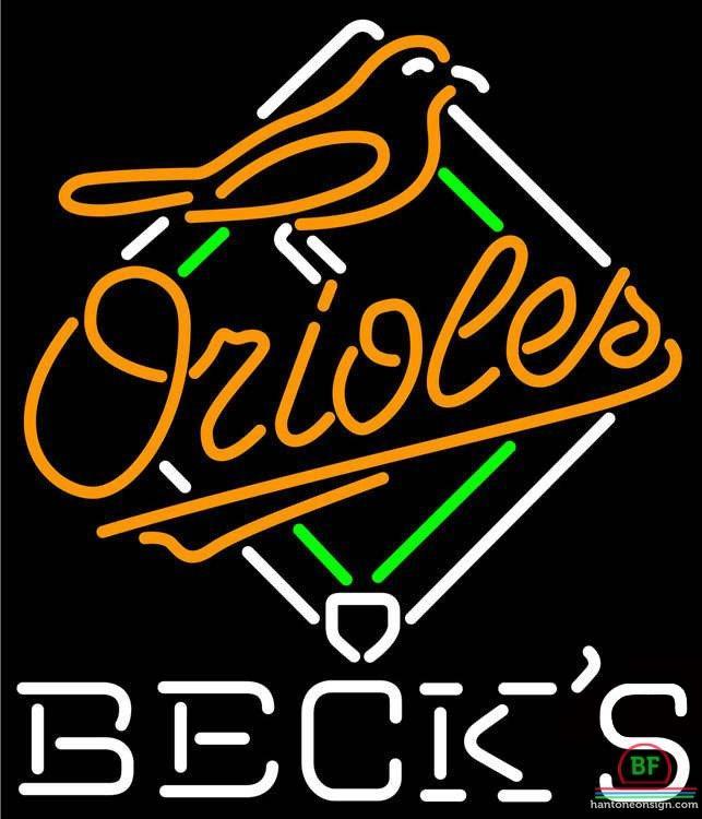 Custom Becks Baltimore Orioles Neon Sign MLB Teams Neon Light