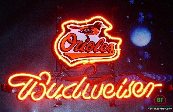 Custom Budweiser Baltimore Orioles Neon Sign MLB Teams Neon Light
