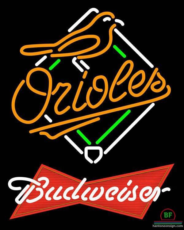 Custom Budweiser Baltimore Orioles Neon Sign MLB Teams Neon Light