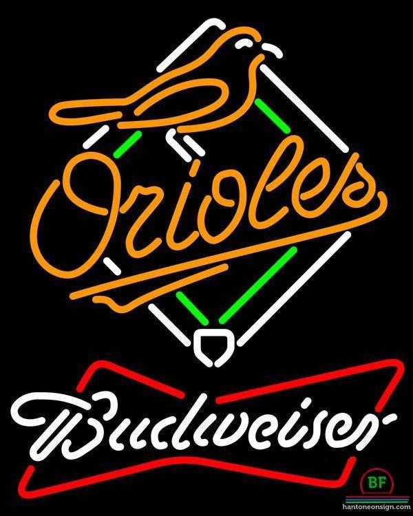 Custom Budweiser Baltimore Orioles Neon Sign MLB Teams Neon Light