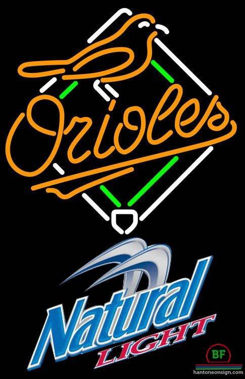 Custom Natural Light Baltimore Orioles Neon Sign MLB Teams Neon Light