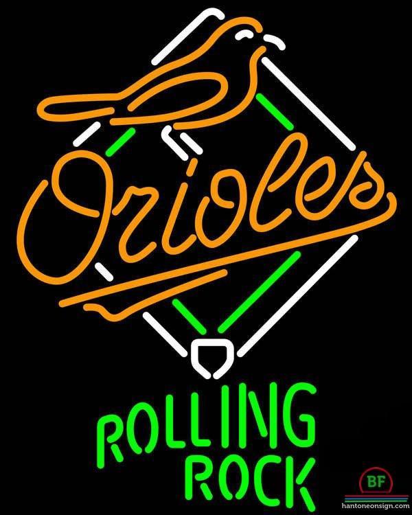 Custom Rolling Rock Baltimore Orioles Neon Sign MLB Teams Neon Light