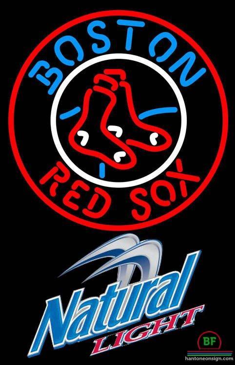 Custom Natural Light Boston Red Sox Neon Sign MLB Teams Neon Light