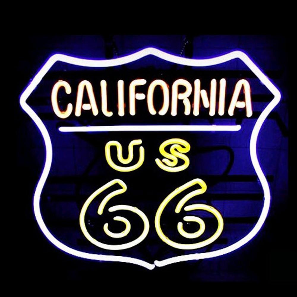 Custom California Route 66 Neon Sign