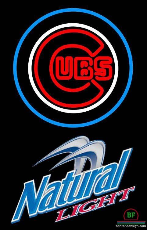 Custom Natural Light Chicago Cubs Neon Sign MLB Teams Neon Light