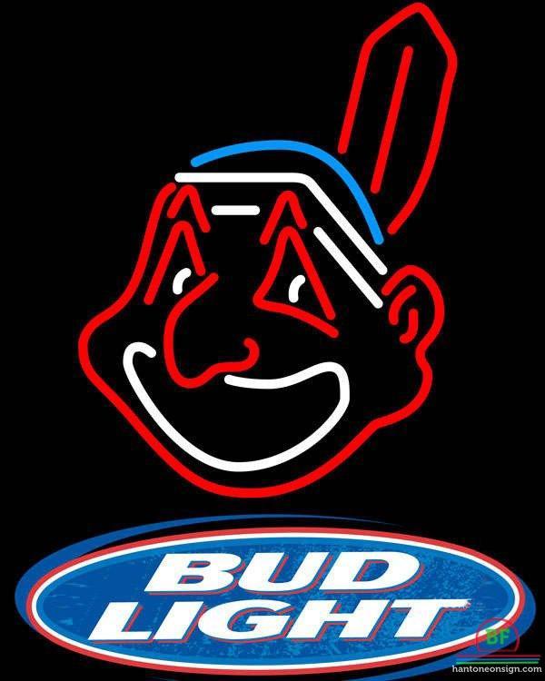 Custom Bud Light Cleveland Indians Neon Sign MLB Teams Neon Light