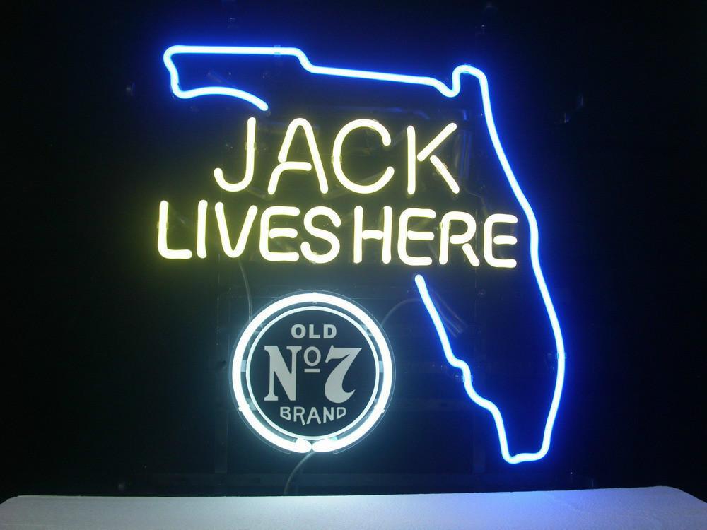 Custom Jack Lives Here Neon Sign Real Neon Light