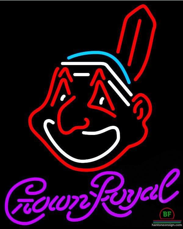 Custom Crown Royal Cleveland Indians Neon Sign MLB Teams Neon Light
