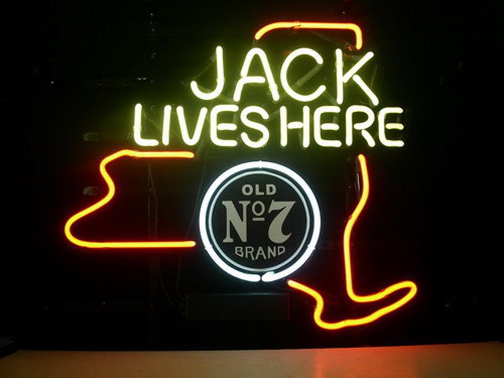 Custom Jack Daniels Lives Here Neon Sign Real Neon Light