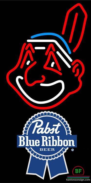 Custom Pabst Blue Ribbon Cleveland Indians Neon Sign MLB Teams Neon Light