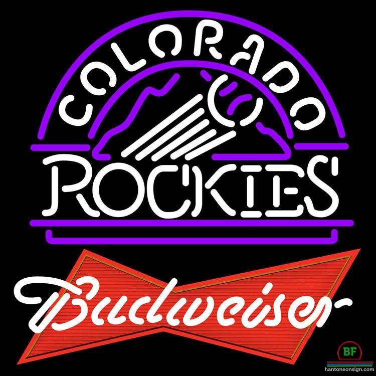 Custom Budweiser Colorado Rockies Neon Sign MLB Teams Neon Light