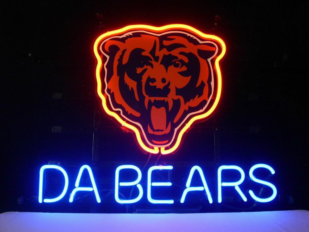 Custom Chicago Bears Football Neon Sign Real Neon Light