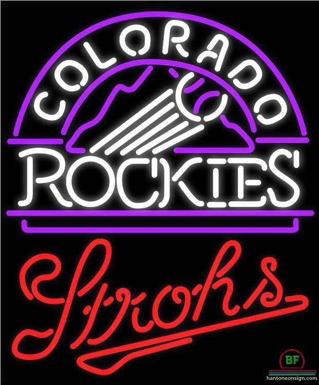 Custom Strohs Colorado Rockies Neon Sign MLB Teams Neon Light