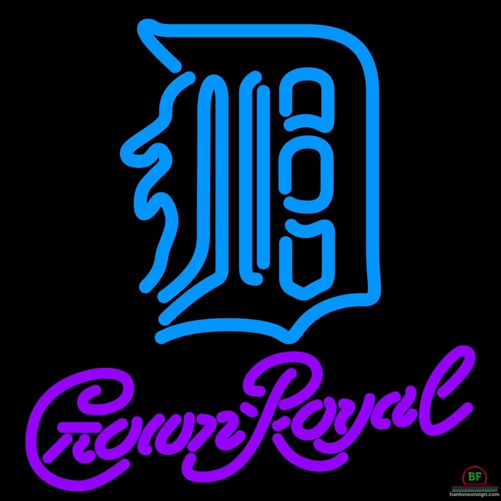 Custom Crown Royal Detroit Tigers Neon Sign MLB Teams Neon Light