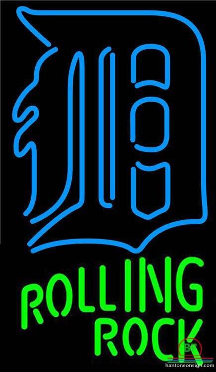 Custom Rolling Rock Detroit Tigers Neon Sign MLB Teams Neon Light