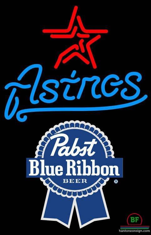 Custom Pabst Blue Ribbon Houston Astros Neon Sign MLB Teams Neon Light