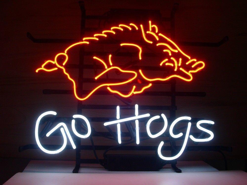 Custom Razorbacks Go Hogs Neon Sign