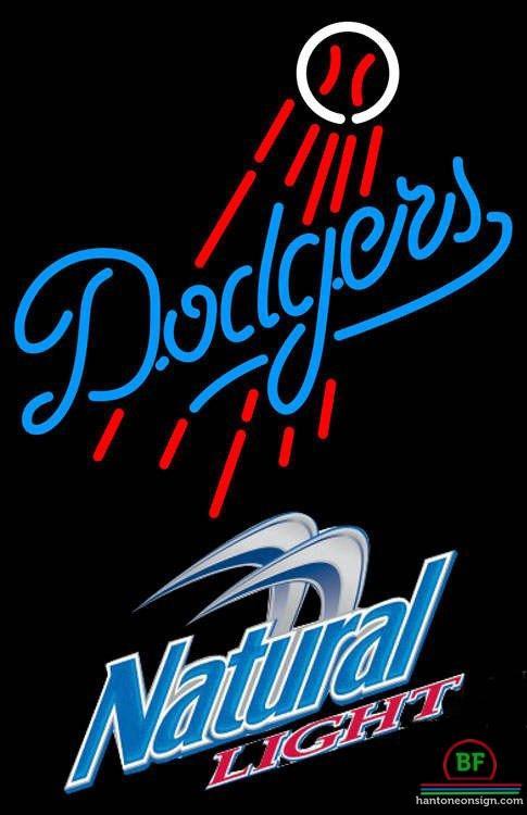 Custom Natural Light Los Angeles Dodgers Neon Sign MLB Teams Neon Light