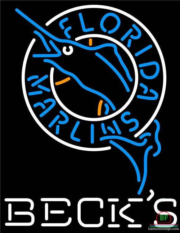 Custom Becks Florida Miami Marlins Neon Sign MLB Teams Neon Light