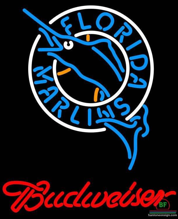 Custom Budweiser Florida Miami Marlins Neon Sign MLB Teams Neon Light