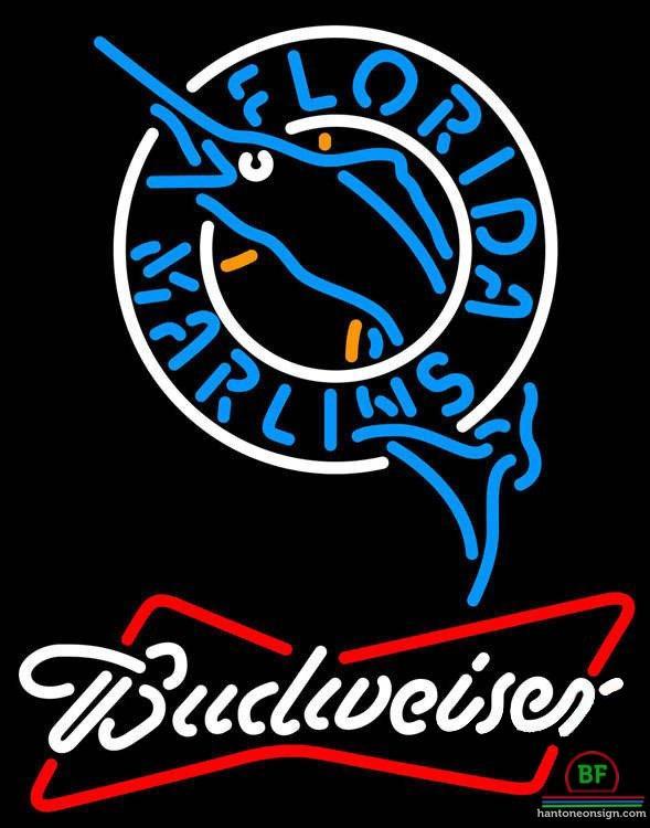 Custom Budweiser Florida Miami Marlins Neon Sign MLB Teams Neon Light