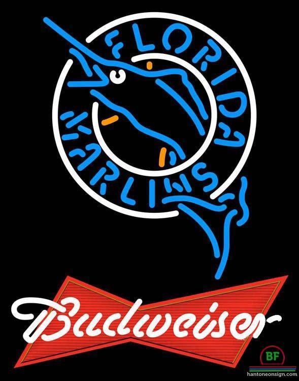 Custom Budweiser Florida Miami Marlins Neon Sign MLB Teams Neon Light