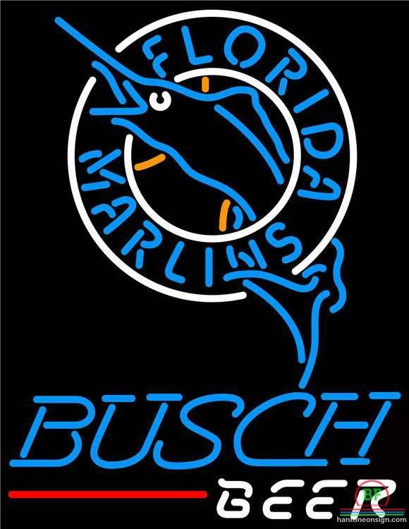Custom Busch Beer Florida Miami Marlins Neon Sign MLB Teams Neon Light