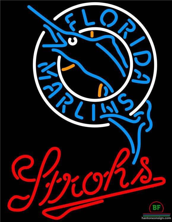 Custom Strohs Florida Miami Marlins Neon Sign MLB Teams Neon Light