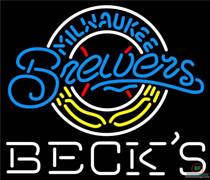 Custom Becks Milwaukee Brewers Neon Sign MLB Teams Neon Light