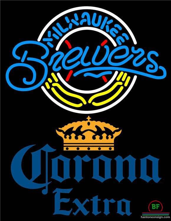 Custom Corona Extra Milwaukee Brewers Neon Sign MLB Teams Neon Light