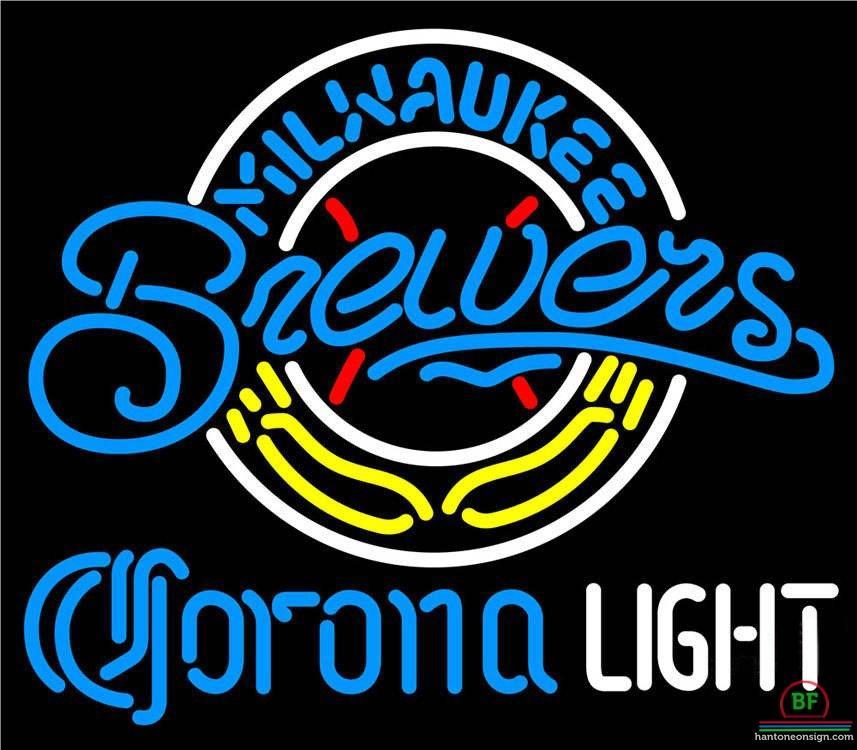 Custom Corona Light Milwaukee Brewers Neon Sign MLB Teams Neon Light