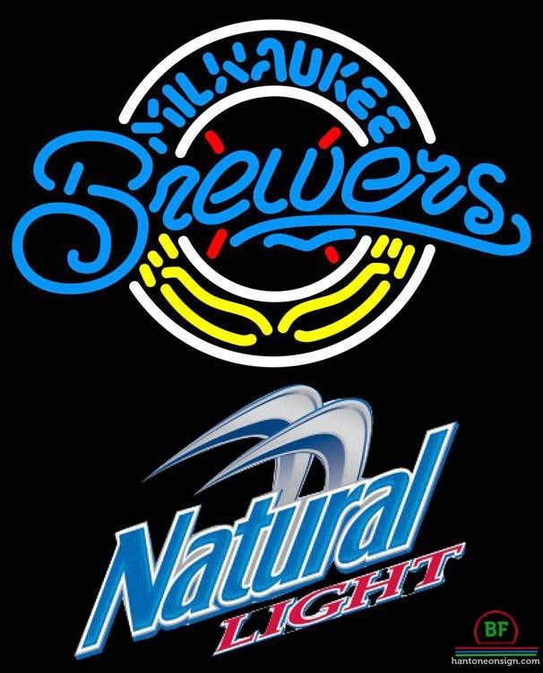 Custom Natural Light Milwaukee Brewers Neon Sign MLB Teams Neon Light