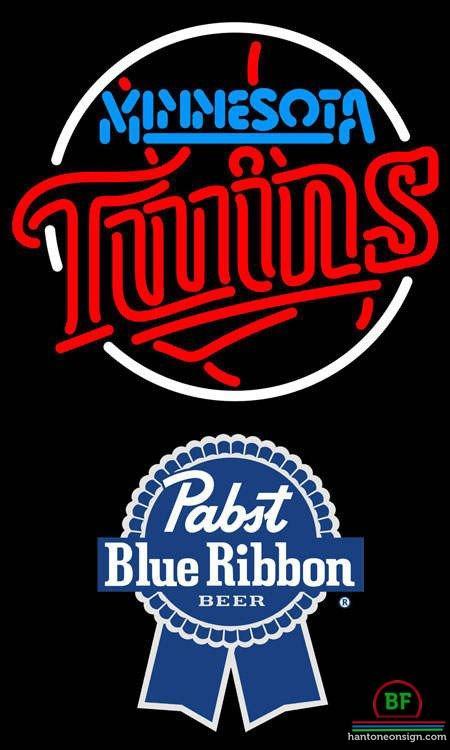 Custom Pabst Blue Ribbon Minnesota Twins Neon Sign MLB Teams Neon Light