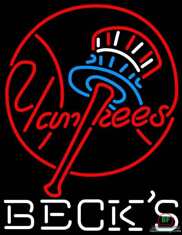 Custom Becks New York yankees Neon Sign MLB Teams Neon Light