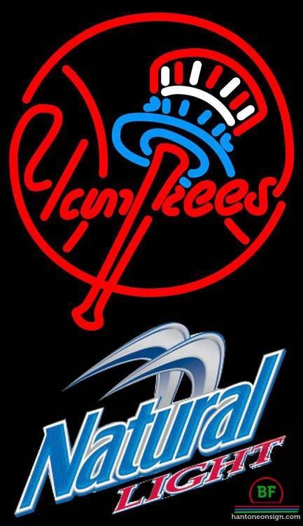 Custom Natural Light New York yankees Neon Sign MLB Teams Neon Light