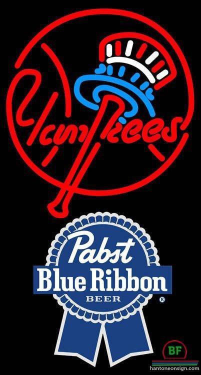 Custom Pabst Blue Ribbon New York yankees Neon Sign MLB Teams Neon Light