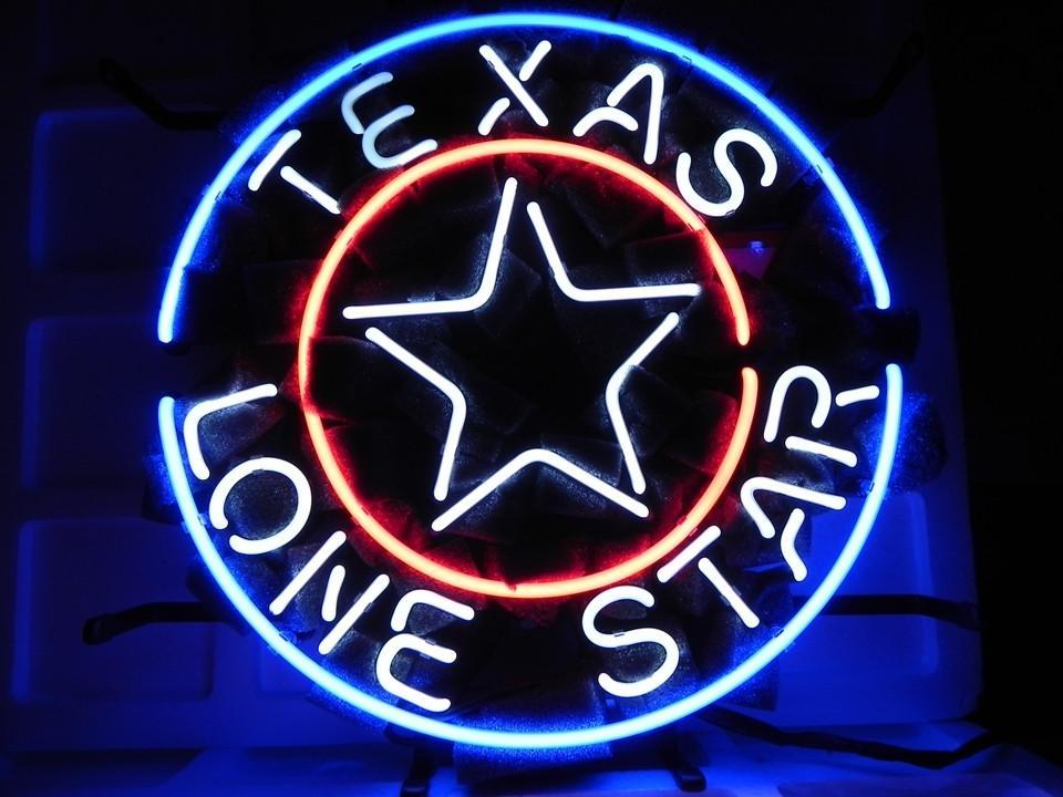 Custom Texas Lone Star Circle Neon Sign