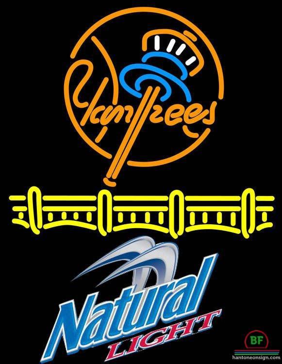 Custom Natural Light New York yankees Neon Sign MLB Teams Neon Light