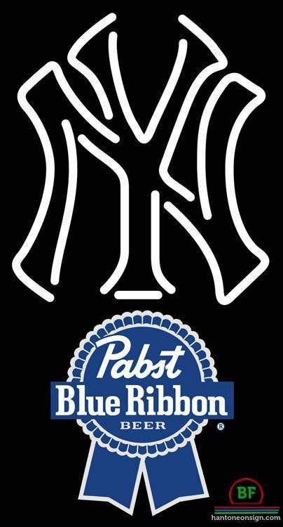 Custom Pabst Blue Ribbon New York yankees Neon Sign MLB Teams Neon Light